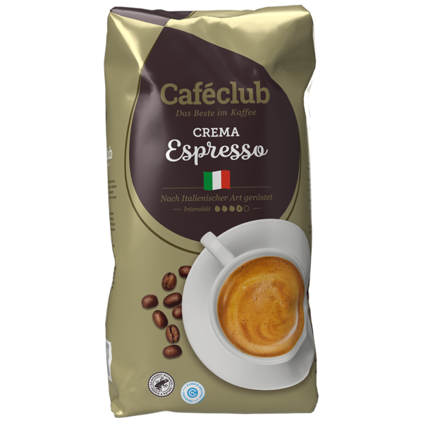 Caféclub Crema Espresso Coffeebeans (8 x 1 Kilo)