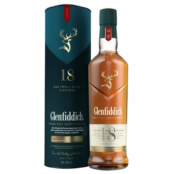Glenfiddich 18yr Old Single Malt Whisky 750ml x 12