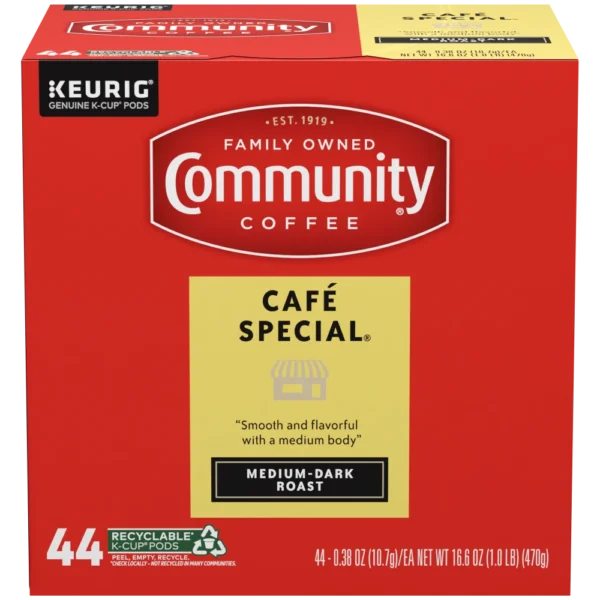 Community Coffee Café Special Pods for Keurig K-cups 44 Count